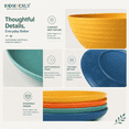 thumbnail image 7 of Homienly 16PCS Wheat Straw Dishes Set for 4, Reusable Plastic Plate & Bowl Set with Cups, Lightweight Unbreakable Durable Dinnerware, Microwave & Dishwasher Safe, Stackable Dorm,Camping,Multi, 7 of 7