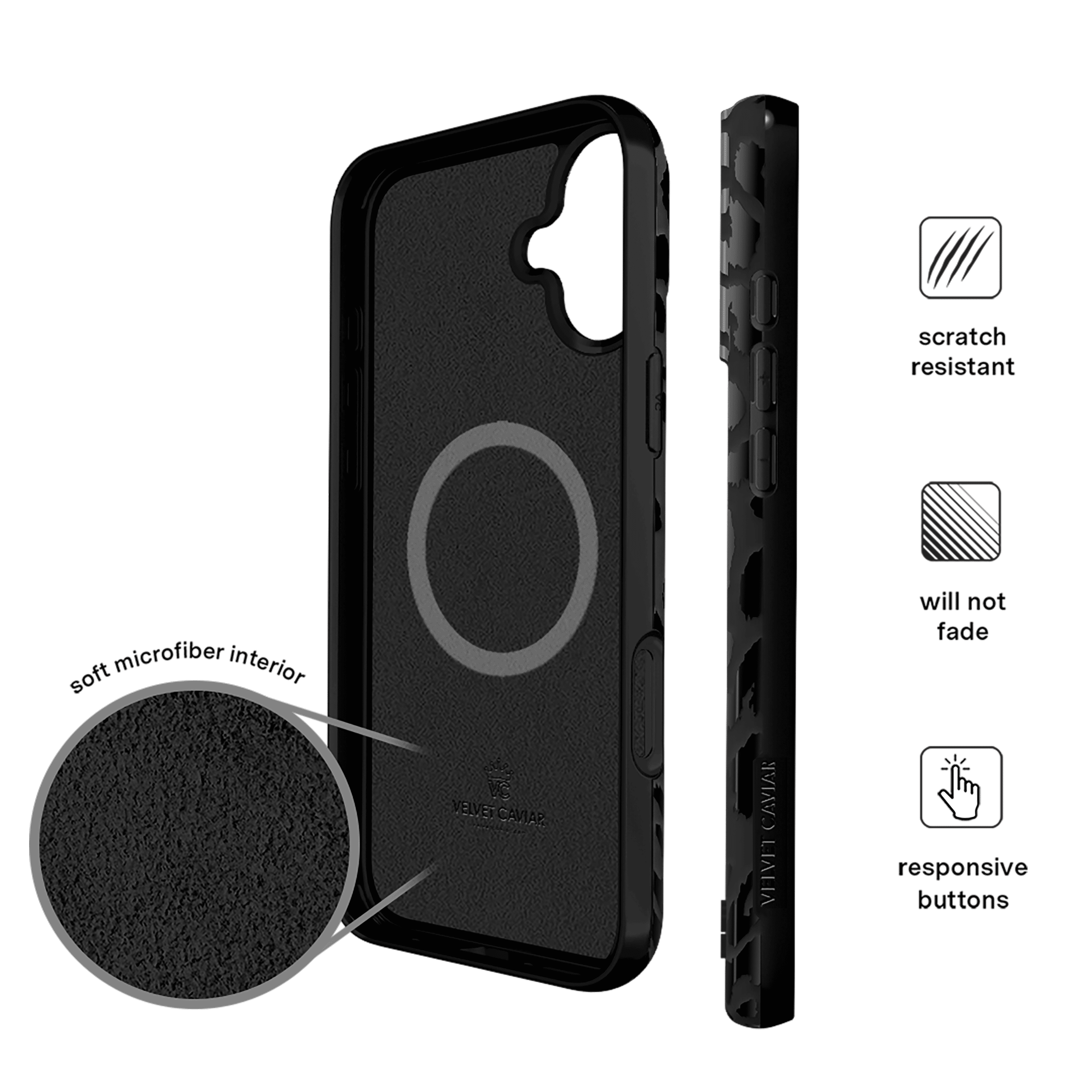 VELVET CAVIAR for iPhone 16 Plus Case Leopard - Compatible with MagSafe - Cute Protective Phone Cases for Women - Black Cheetah Print