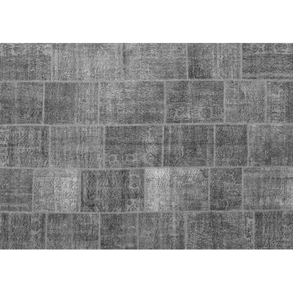 Ahgly Company Indoor Rectangle Patchwork Gray Transitional Area Rugs, 6' x 9'