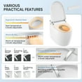 thumbnail image 6 of LEIVI Smart Bidet Toilet, Smart Toilet with Built-in Bidet Seat, Tankless Toilet with Foot Touching Lid Opening, Auto Lid Closing and Flushing, Heated Seat, Digital Display, Remote Control, Elongated, 6 of 9