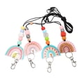 thumbnail image 2 of Uds. Cordón de profesor con cuentas de arcoíris para tarjetas de identificación y llaves, bonitos cordones acrílicos con cuentas de silicona de arcoíris con llavero, 2 of 5