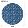 thumbnail image 6 of Blue Christmas Snowflake Pattern Round Tablecloth 60"x60",Wrinkle Wipeable Table Cloth for Kitchen Dining Room Picnic Patio Party, 6 of 6
