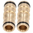 thumbnail image 2 of Conector de tubo de latón macho a macho, juego de accesorios de tubo de junta de manguera de conexión rápida, 1/2 pulgadas, 2 uds., 2 of 8