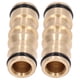 thumbnail image 2 of 2Pcs Pipe Connector Brass Male to Male Quick Connect Hose Joint Tube Fitting Set Kit 1/2in, 2 of 5