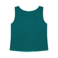 thumbnail image 4 of Zaldita Women's Round Neck Sleeveless Tank Top Summer Casual Loose Fit Chiffon Blouses Shirts Tops Green XL, 4 of 5