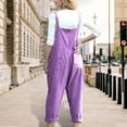 thumbnail image 5 of Pyhlmscde Women's Solid Color Fashionable Casual Loose Jumpsuit, Overalls for Women, Jumpsuits for Women, Sleeveless Tops for Women, 5 of 6