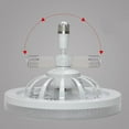 thumbnail image 4 of E27 Crystal Fan Light 30W Remote Control 3 Wind Levels Ceiling Fan Light Wide Voltage 85 265V Low Noise Dimmable Spiral Design Energy Saving Remote Included, 4 of 9