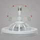 thumbnail image 4 of Ventilador, ventilador de techo, ventilador de escritorio, ventilador portátil E27 espirales de cristal ventilador luz lámpara de araña integrado control remoto inteligente luz de cristal hogar dormit, 4 of 9