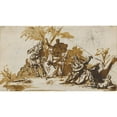 thumbnail image 2 of Gregorio Guglielmi 24x15 Gold Ornate Framed and Double Matted Museum Art Print Titled - A Garden Concert, 2 of 4