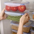 thumbnail image 6 of SLYNSHome Single Transparent Plastic Storage Tank Vacuum Wet Proof Fresh-keeping Storage Storage Sealed Tank,Kitchen Sealed Jar With Lid Wet Fresh-keeping Box, 6 of 7
