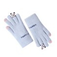 thumbnail image 3 of BKQCNKM Gloves for Cold Weather Winter Gloves Knitted Screen Touched Winter Gloves Thick and Goves Plus Warmed Finger Outdoor Autumn Velvet Gloves Winter Gloves Women, Blue One Size, 3 of 7