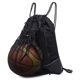 thumbnail image 1 of Bolsa de fútbol con cordón (negra, pelota no incluida) Mochila de baloncesto para niños y niñas Bolsa para botas de fútbol para hombres Bolsa de PE de voleibol plegable Bolsa de deporte Bolsa de mall, 1 of 5