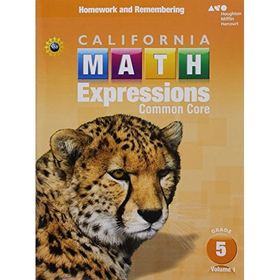 Houghton Mifflin Harcourt Math Expressio Homework and Remembering Workbook, Volume 1 Grade 5, (Paperback)
