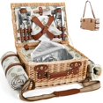 thumbnail image 3 of Set de Canasta de Picnic SatisInside Leaf 40x30x18 cm para 4 Personas con Enfriador, 3 of 9