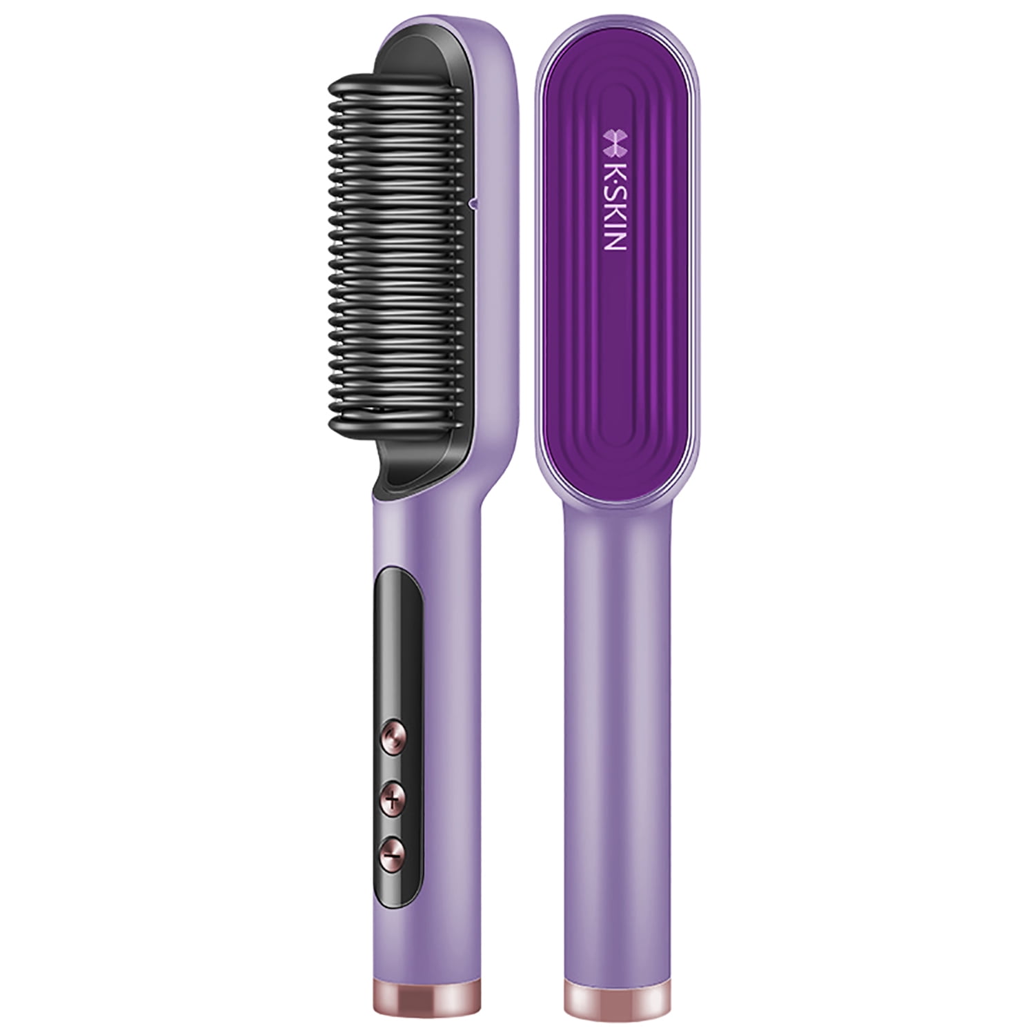 KSKIN Fast Heating Hair Straightener Comb - Anion Ceramic Tech with 9 Temp  Settings, Anti Scald Hair Brush, KD380K Green 