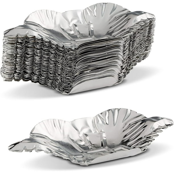 MT Products 50-Piece Disposable Aluminum Foil Crab Shell Mini Pie