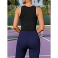 thumbnail image 3 of Womens Workout Tank Tops Seamless Built in Bra Sports Top Crew Neck Yoga Running Tops, 3 of 8