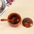 thumbnail image 5 of 2Pcs Spice Jar Seasoning Can with Lid Spoon Wood Spice Storage Box Sugar Pot Salt Jars Kitchen Storage Container Condiment Jars, 5 of 8