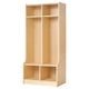 thumbnail image 1 of Armario infantil VEVOR de 2 secciones, organizador de almacenamiento de madera para niños pequeños con 4 ganchos y kit antivuelco, armarios infantiles con 4 pequeñas cajas de almacenamiento abiertas, 1 of 8