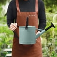 thumbnail image 6 of Plexon 1 Gallon Metal Watering Can Outdoor, Flower Plant Gardening Garden Large Watering Can Pot, Black Galvanized Steel Handles and Removable Spray Spout, Aqua Mist Blue, 6 of 6
