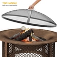 thumbnail image 2 of Dextrus Robust Spark Screen for Fire Pits with Handle and Poker - Suitable for 30-Inch Round Outdoor Fireplaces, 2 of 4