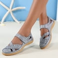 thumbnail image 6 of HCNTES Women's Classic Leather Casual Loafer Slip-On Fashion Closed Toe Flat Sandal Comfy Work Sandal Everyday Walking Shoe(Grey,39), 6 of 7