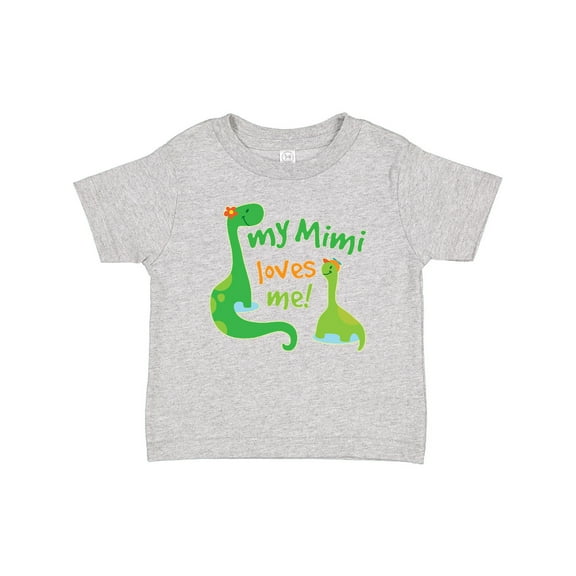Inktastic My Mimi Loves Me Grandson Dinosaur Boys Baby T-Shirt