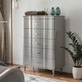 thumbnail image 2 of Furniture of America Seabliss Glam 5-Drawer Chest, Silver, 2 of 11