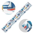 thumbnail image 5 of Yayeee Table Runner 70 inches Long Home Kitchen Dinning Party Decoration, Dark Blue Hand Drawn Sailboats, 5 of 7
