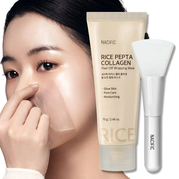 Mascarilla facial NACIFIC Rice Pepta Collagen 70 g durante la noche