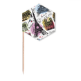 thumbnail image 1 of Building France Eiffel Tower Watercolor Toothpick Flags Cupcake Picks Party Celebration, 1 of 3