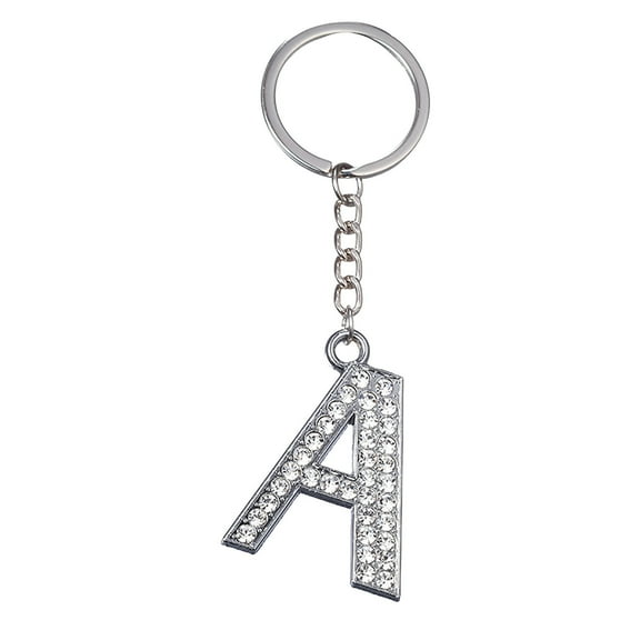 YYKihy Creative English Alphabet Keychain Decorative Pendant Alloy Diamond Keychain