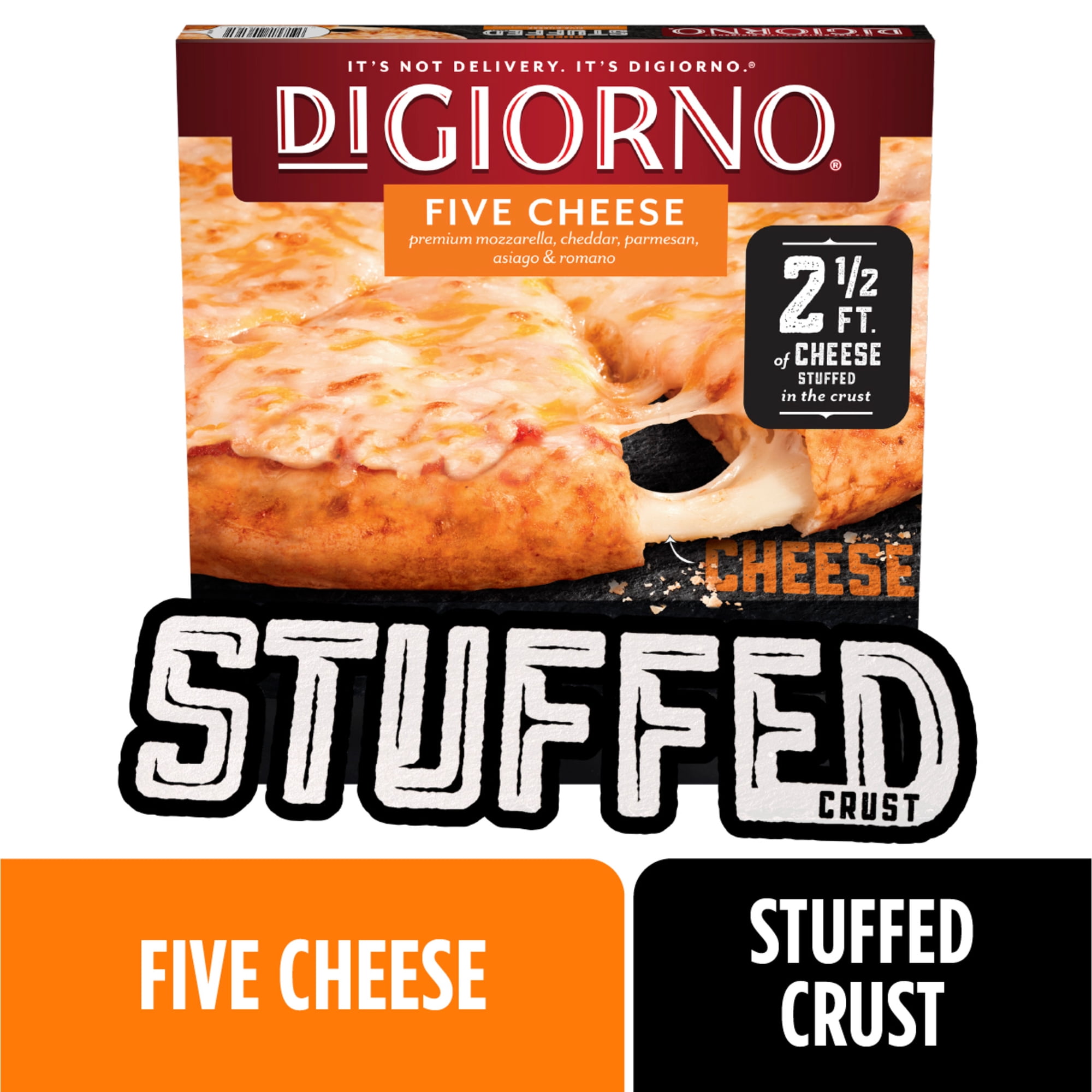 DiGiorno Frozen Pizza, Stuffed Crust Five Cheese Pizza, 22.2 oz (Frozen)