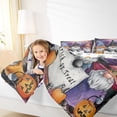thumbnail image 4 of Manfei Halloween Gnome Full Size Comforter Sets,Trick Or Treat Bedding Comforter Set,Orange Funny Pumpkin Bedding Sets,Super Cozy Room Decorative Reversible,3pcs, 4 of 8