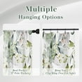 thumbnail image 2 of Spring Summer Sheer Curtains 84 Inches Long 2 Panels, Sage Green Semi Sheer Curtains Light Filtering, Eucalyptus Leaves Soft Drapes for Bedroom Living Room Dining Room Window, 52" X 84", 2 of 5