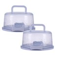thumbnail image 1 of Oleegame 2PC Produce Storage Portable Cake Box Cake And Cupcake Cake Holder Container For Cake Pie, 1 of 4