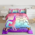 thumbnail image 2 of Homewish Gymnastics Gymnast Girl Bedding Comforter Set 2pcs for Kids Teens Adults,Abstract Gradient Twin Comforter Sets Microfiber,Flying Butterflies Breathable Bedding Set,Breathable Home Decor, 2 of 8