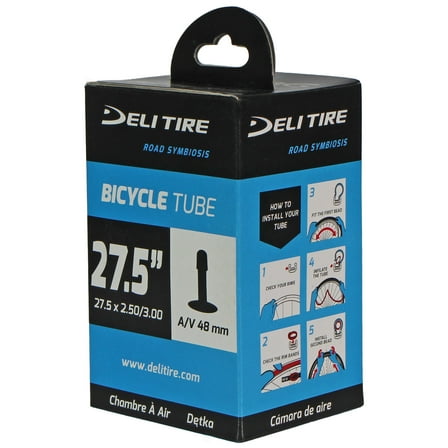 Delium Tire Standard Butyl Tube, 27.5x2.5-3.0", SV 48mm, Each