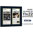 thumbnail image 2 of Double Newspaper Frame Black - 11x22 | Outer Size 27x29 Inches - Acid-Free Midnight Blue Navy on, 2 of 6
