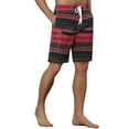 thumbnail image 4 of NOMADIC NOOK Men's Drawstring Stripes Color Block Beach Board Shorts 2 Pack, 4 of 5