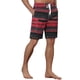 thumbnail image 4 of Pantalones cortos de playa de bloques de color con estampado de rayas de INSPIRE CHIC para hombres 36 Rojo, 4 of 5