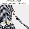 thumbnail image 3 of Small Dog Dress with Leash Set Adjustable Dog Harness Dress with D Ring,L,Black, 3 of 6