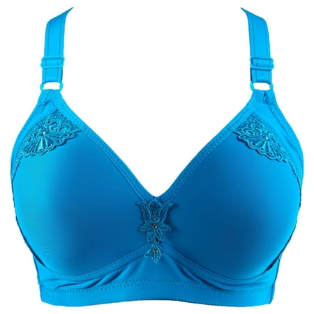 

Lopecy-Sta Woman s Fashion Solid Comfortable Bra Underwear No Rims Veryday Bras Bras for Women Everyday Bras Sales Clearance Blue