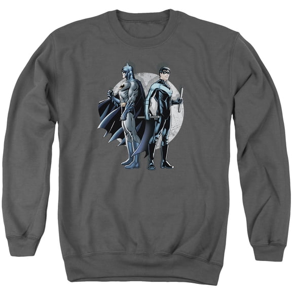 Batman Spotlight Adult Crewneck Sweatshirt Charcoal