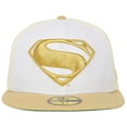 thumbnail image 2 of Superman Logo White Gold New Era 59Fifty Fitted Hat-7 1/2 Fitted, 2 of 6