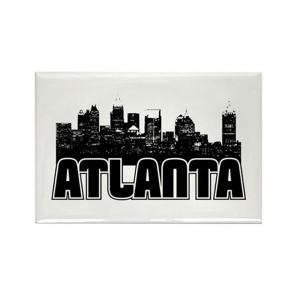 CafePress - Atlanta Skyline - Rectangle Magnet, 2"x3" Refrigerator Magnet
