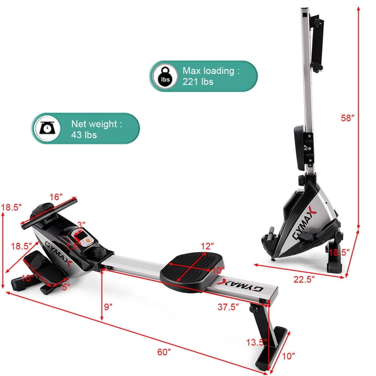 Sears Rachet Home Rowing Machine Home Rower Ergometer YSSOA Rowing Machine With 12 Resistance Levels ...