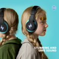 thumbnail image 2 of SEENDA Kids Headphones,Colorful LED Lights Kids Bluetooth Headphones with MIC,Stereo Sound, Bluetooth 5.0,Foldable,Childrens Headphones on Ear for Study, 2 of 7