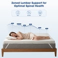 thumbnail image 6 of DADO DIDO 3 inch Gel Memory Foam Mattress Topper, Twin XL, Cooling Bed Pad with Removable Washable Bamboo Cover, 6 of 8