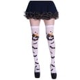 thumbnail image 3 of SAZBJOJN Thigh High Socks for Women Holiday Accessories Women's Halloween Over The Knee Socks Dress‑Up Stockings for Halloween Themed Party Night Event White One Size, 3 of 4